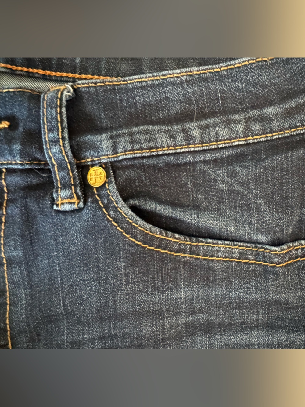 Tory Burch Pardon My French Dark Wash Denim Jeans Size 27 - Picture 7 of 11